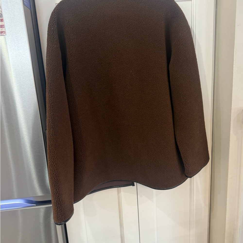Rebecca Minkoff Brown Shearling Jacket with Toggle Closures - Picture 2 of 14